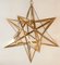 Lampadario vintage a forma di stella in ottone, Immagine 6