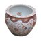 Maceta china vintage de porcelana con flores, Imagen 1