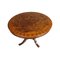 Vintage Round Table in Ferrarese Walnut Root and Central Inlay, 1940s, Image 2