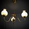 Mid-Century Swedish Chandelier in Brass and Glass, 1940s, Image 5