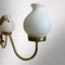 Mid-Century Swedish Chandelier in Brass and Glass, 1940s, Image 6