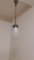 Lampada da soffitto vintage Art Déco con paralume in vetro smerigliato e montatura in metallo, anni '20, Immagine 4