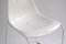 Silla auxiliar vintage blanca de fibra de vidrio, Imagen 3