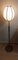 Lampada da terra Mid-Century con base impiallacciata in noce con venature in ottone e paralume in tessuto beige-marrone, Germania, anni '60, Immagine 3