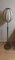 Lampada da terra Mid-Century con base impiallacciata in noce con venature in ottone e paralume in tessuto beige-marrone, Germania, anni '60, Immagine 4