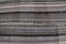 Handgefertigter grau gestreifter Kelim Teppich aus Wolle, 1960er 3