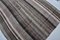 Handmade Grey Striped Wool Kilim Rug, 1960s 5