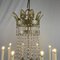 Large Empire Italian Golden Chandelier with Sixteen Light Crystals, 1780s 7