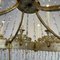 Lámpara de araña italiana Empire grande dorada con 16 cristales luminosos, década de 1780, Imagen 6