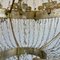 Large Empire Italian Golden Chandelier with Sixteen Light Crystals, 1780s 5