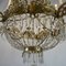 Large Empire Italian Golden Chandelier with Sixteen Light Crystals, 1780s 9