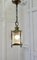 Vintage Small French Brass and Glass Hall Lantern Lights, 1920s, Set of 2, Image 5