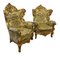Barocke Dépoque Armlehnstühle mit vergoldetem geschnitztem Holz & Bezug, 2er Set 3