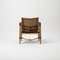 Vintage Danish Safari Chair in Patinated Leather, 1960s, Image 7