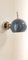 Space Age Adjustable Chrome and Blue Wall Light, Image 2