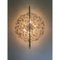 Italienische Wandlampe in Transparent mit silberner Muranoglasscheibe und Messing Metallrahmen von Simoeng 10