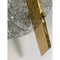 Italienische Wandlampe in Transparent mit silberner Muranoglasscheibe und Messing Metallrahmen von Simoeng 8