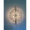 Italienische Wandlampe in Transparent mit silberner Muranoglasscheibe und Messing Metallrahmen von Simoeng 2
