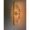Italian Wall Light in Transparent with Silver Leaf Murano Glass Disc and Brass Metal Frame by Simoeng 4