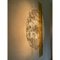 Lámpara de pared italiana en transparente con disco de cristal de Murano en forma de hoja de plata y marco de metal de latón de Simoeng, Imagen 7
