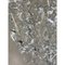 Italienische Wandlampe in Transparent mit silberner Muranoglasscheibe und Messing Metallrahmen von Simoeng 11