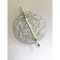 Italian Wall Light in Transparent with Silver Leaf Murano Glass Disc and Brass Metal Frame by Simoeng 3