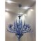 Lámpara de araña Bluino con hojas italianas de cristal de Murano de Simoeng, Imagen 8