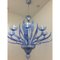 Lámpara de araña Bluino con hojas italianas de cristal de Murano de Simoeng, Imagen 9