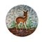 Mid-Century Spanish Ceramic Plate with Bambi by Puigdemont, Image 1
