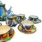 Vintage Spanish Colorful Ceramic Coffee Set by Nijar, Set of 14 3