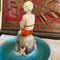 Italian Art Deco Hand-Painted Ceramic of Woman at the Sea by Ronzan, 1940s 3