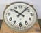 Large Industrial Grey Factory Wall Clock from Pragotron, 1960s, Image 10