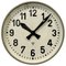 Large Industrial Grey Factory Wall Clock from Pragotron, 1960s, Image 1