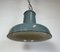 Lámpara colgante industrial esmaltada en gris de Siemens, años 30, Imagen 6