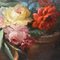 Dalias, rosas y hortensias, óleo sobre lienzo, del siglo XIX, enmarcado, Imagen 8