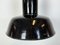 Industrial Black Enamel Factory Lamp with Cast Iron Top, 1930s 5