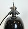 Industrial Black Enamel Factory Lamp with Cast Iron Top, 1930s 13