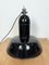 Industrial Black Enamel Factory Lamp with Cast Iron Top, 1930s 12