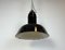 Industrial Black Enamel Factory Lamp with Cast Iron Top, 1930s 9