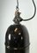 Industrial Black Enamel Factory Lamp with Cast Iron Top, 1930s 7