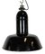 Industrial Black Enamel Factory Lamp with Cast Iron Top, 1930s 1