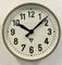 Industrial Grey Factory Wall Clock from Pragotron, 1960s 8