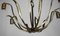 Lámpara de araña de seis brazos de latón de Josef Frank para Kalmar, años 50, Imagen 4
