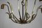 Lámpara de araña de seis brazos de latón de Josef Frank para Kalmar, años 50, Imagen 5