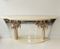 Vintage Italian Lacquer and Brass Palm Tree Console Table 1