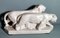 French Art Deco White Craquele Ceramic Panthers in the style of Saint Clement, 1930, Set of 2, Image 4