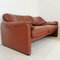 Leather Maralunga 2-Seater Sofa by Vico Magistretti for Cassina, 1970s 9