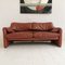 Seater Leather Sofa Mod Maralunga by Vico Magistretti for Cassina, 1980s 1
