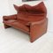 Seater Leather Sofa Mod Maralunga by Vico Magistretti for Cassina, 1980s 9