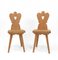 Mid-Century Alpine Stühle aus Kiefernholz, 1950er, 2er Set 1